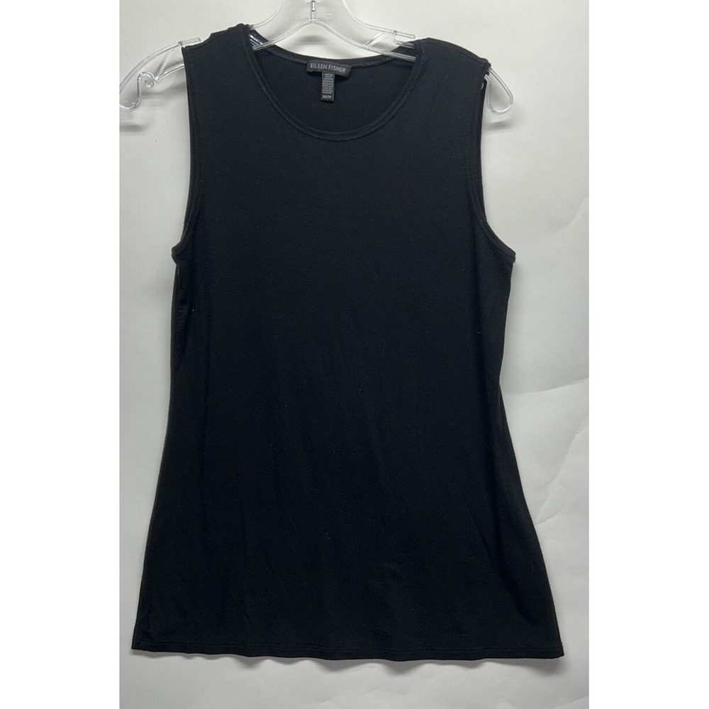 Eileen Fisher Womens Size XS Black Sleeveless Viscose Blend Tank Top (L8)